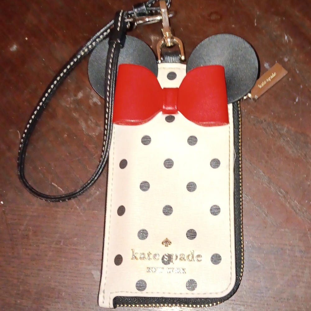 KATE SPADE MINNIE MOUSE ID CARD HOLDER WRISTLET